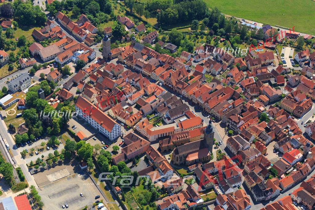 Luftbild von  Ebern - Luftaufnahme wurde 2015 von https://frankenair.de mittels Flugzeug (keine Drohne) erstellt - die Geschenkidee
