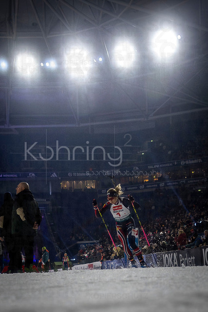 bett1.de WTC Biathlon auf Schalke, 28.12.2025 | Juni Arnekleiv (Team Norwegen) bei der World Team Challenge (bett1.de WTC Biathlon auf Schalke) am 28.12.2025 in der Veltins-Arena in Gelsenkirchen (Deutschland). 