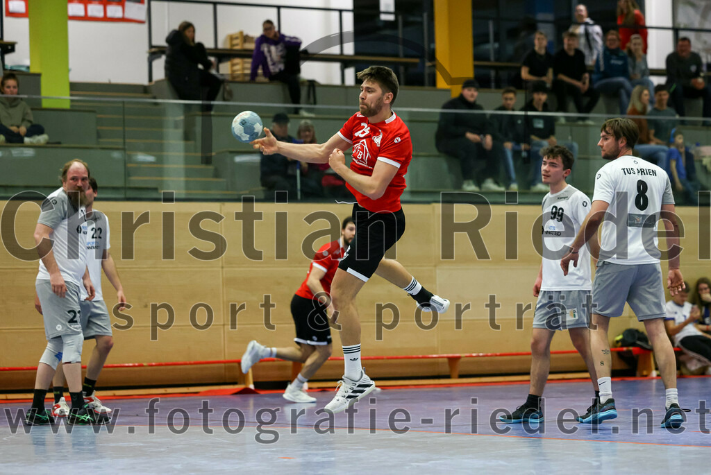 2023-04-01_097_SV_Anzing_gegen_TuS_Prien | Anzing, Deutschland, 01.04.2023:
Handball, Bezirksliga 2022 / 2023, 12. Spieltag, SV Anzing gegen TuS Prien, Endergebnis: 

Foto: Christian Riedel / fotografie-riedel.net