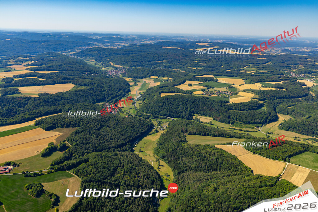 Die Luftaufnahme Veilbronn - Heiligenstadt in Oberfranken wurde 2022 vom Flugzeug aus (keine Drohne) erstellt. Hohe Auflösung -für große Poster und Wandbilder geeignet - Garantiert!