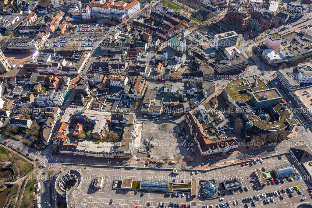 Hamm230215887 | Luftbild, Baustelle und Abriss Ritterpassage neben dem Allee-Center Hamm, City Innenstadtansicht und City-Center, Westentor, Mitte, Hamm, Ruhrgebiet, Nordrhein-Westfalen, Deutschland