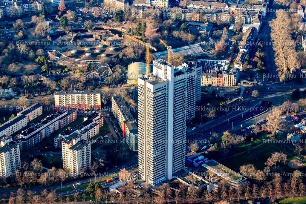 Luftbilder Köln-7983 | Luftbildfotografie Umbau und Sanierung des Hochhaus- Gebäude "Colonia-Haus "in Köln im Bundesland Nordrhein-Westfalen, DeutschlandUmbau und Sanierung des Hochhaus- Gebäude "Colonia-Haus "in Köln im Bundesland Nordrhein-Westfalen, Deutschland - Realisiert mit Pictrs.com