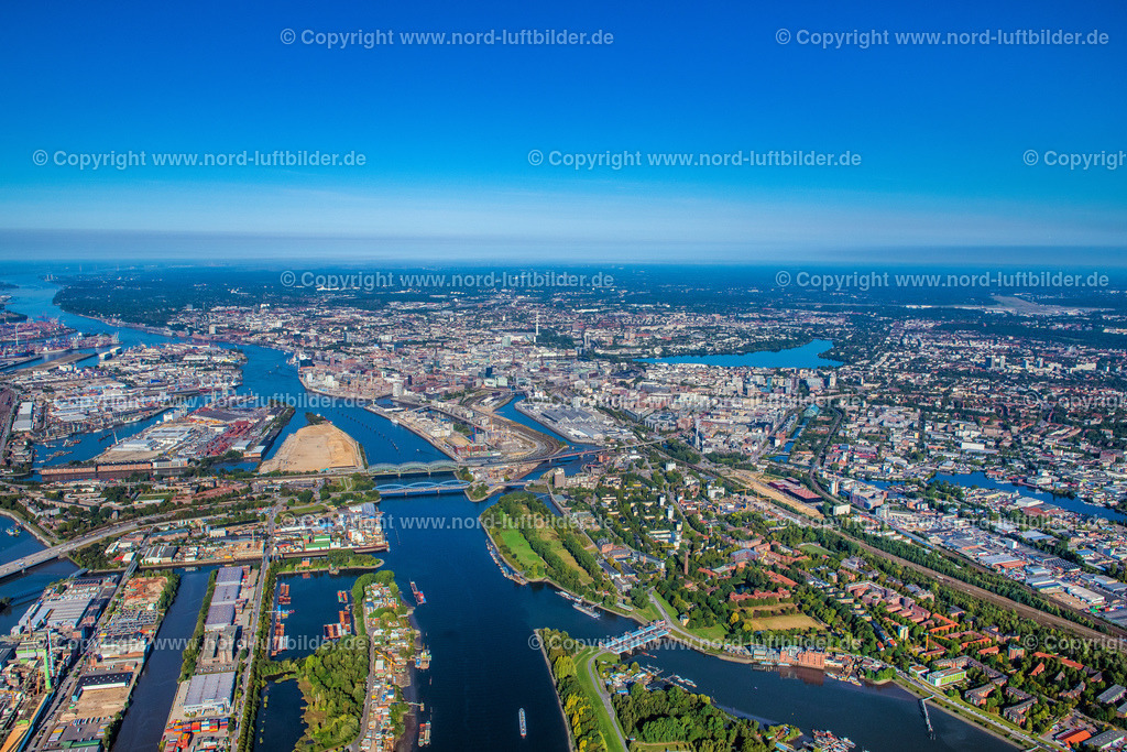 Hamburg_Veddel_Elbbrücken_ELS_3777220922 | HAMBURG 22.09.2022 Fluß - Brückenbauwerk Elbbrücken - Norderelbbrücke über die Ufer der Elbe in Hamburg. // River - bridge structure Elbbruecken - Norderelbbruecke on the banks of the Elbe in Hamburg. Foto: Martin Elsen