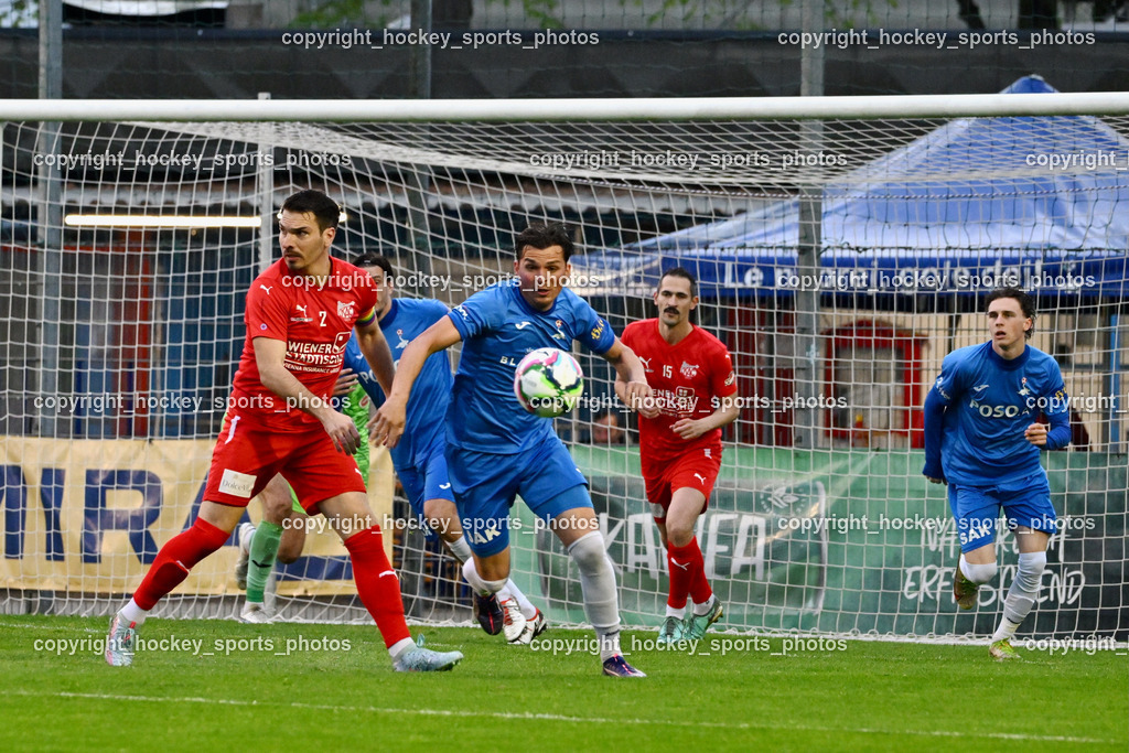 SAK vs. KAC 1909 | #2 David Gräfischer KAC, #24 Luka Gajic SAK, #15 Manuel Wallner KAC, #17 Jan Sasa Ogris-Martic SAK, SAK vs. KAC 1909, SAK vs. KAC 1909 am 17.04.2025 in Klagenfurt (Sportpark Welzenegg), Austria, (Photo by Bernd Stefan)