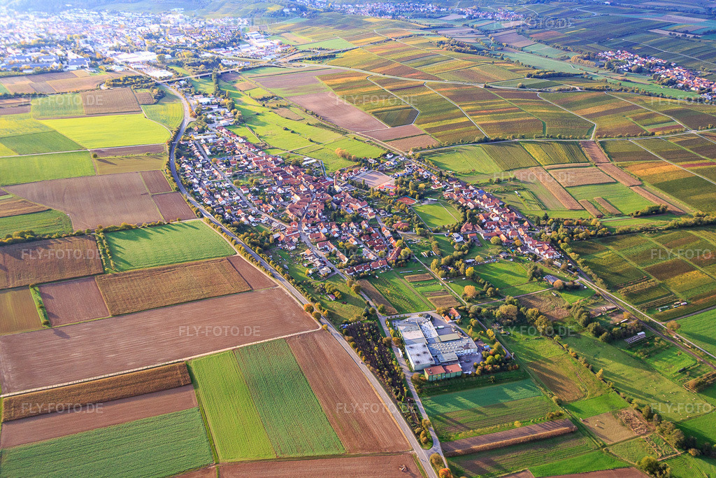 Luftbild: Ortsansicht von Osten im Ortsteil Kapellen in Kapellen-Drusweiler im Bundesland Rheinland-Pfalz in Deutschland. Foto: IMG_074642.jpg vom 14.10.2014 durch Werner Riehm/FLY-FOTO.deAuflösung des Originals: 5472 x 3648 px
