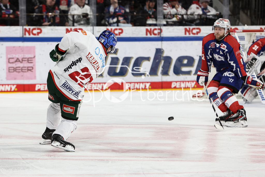 Nürnberg Ice Tigers - Augsburger Panther | der Treffer zum 0-1 / Jere KARIJALAINEN (AEV #21) zieht ab und trifft ins Tor