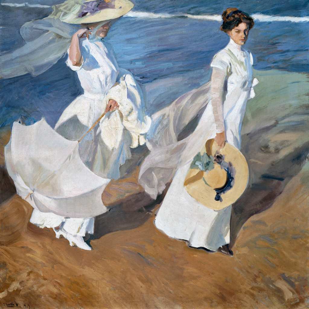 2502018 - Jaquín Sorolla - Strandspaziergang | Moderne Wandbilder auf Leinwand, Acylglas, Alu-Dibond oder als Poster. Tauchen Sie ein in die Welt KI-generierter Kunstwerke - entdecken Sie hochwertige Kunstdrucke unserer Gemälde, Illustrationen und fotorealistischen Motive.