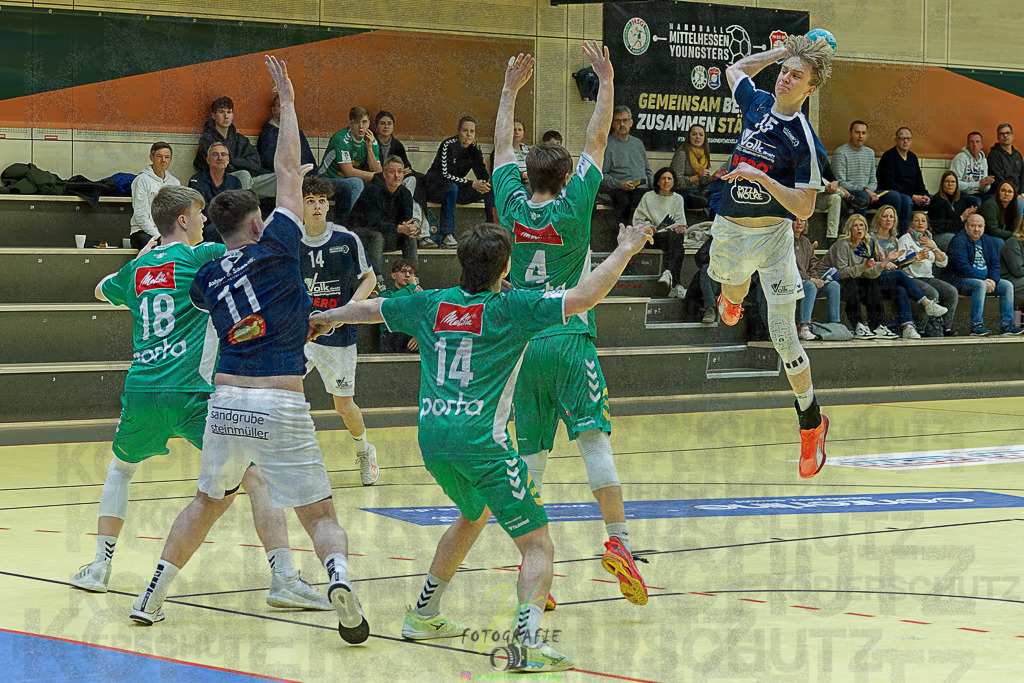 mJB Pokalrunde dt. Meisterschaft, TV Hüttenberg - TSV GWD Minden | mJB Pokalrunde dt. Meisterschaft, TV Hüttenberg - TSV GWD Minden am 15.03.2025 in Münchholzhausen (Sporthalle Münchholzhausen)Photo © 2025 - Jörg Heinrich - Realisiert mit Pictrs.com