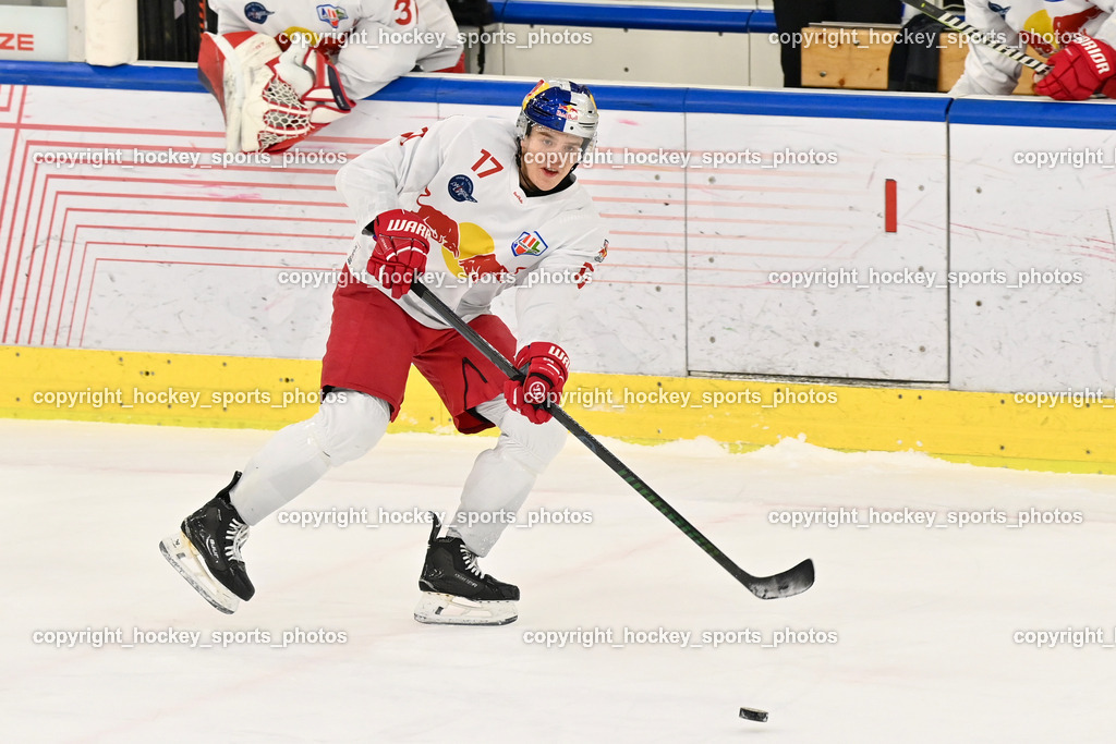 RED BULL HOCKEY JUNIORS vs. EK DIE ZELLER EISBÄREN | #17 Assavolyuk Daniel RED BULL HOCKEY JUNIORS, RED BULL HOCKEY JUNIORS vs. EK DIE ZELLER EISBÄREN, RED BULL HOCKEY JUNIORS vs. EK DIE ZELLER EISBÄREN am 14.01.2025 in Salzburg (Eisarena Salzburg), Austria, (Photo by Bernd Stefan)
