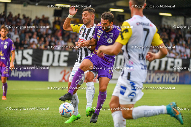 AUT, Admiral Bundesliga, LASK Linz vs SK Austria Klagenfurt | 23.07.2022, Raiffeisen Arena Pasching, AUT, Admiral Bundesliga, LASK Linz vs SK Austria Klagenfurt, im Bild Efthymios Koulouris (Lask) vs Kosmas Gkezos (Austria Klagenfurt)


// Admiral Bundesliga Match between LASK Linz and SK Austria Klagenfurt in Pasching, Austria on 2022/07/23
