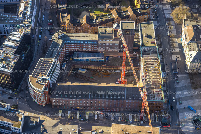 Bochum240103760 | Luftbild, Baustelle Haus des Wissens (HdW), Gleisdreieck, Bochum, Ruhrgebiet, Nordrhein-Westfalen, Deutschland