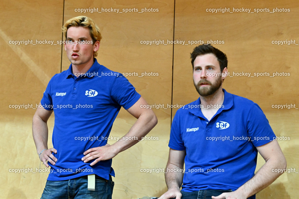 SC Ferlach vs. UHK Krems | #4 WUZELLA Stefan SC Ferlach, #6 Krobath Leander SC Ferlach, SC Ferlach vs. UHK Krems, SC Ferlach vs. UHK Krems am 02.05.2026 in Ferlach (Ballspielhalle Ferlach), Austria, (Photo by Bernd Stefan)