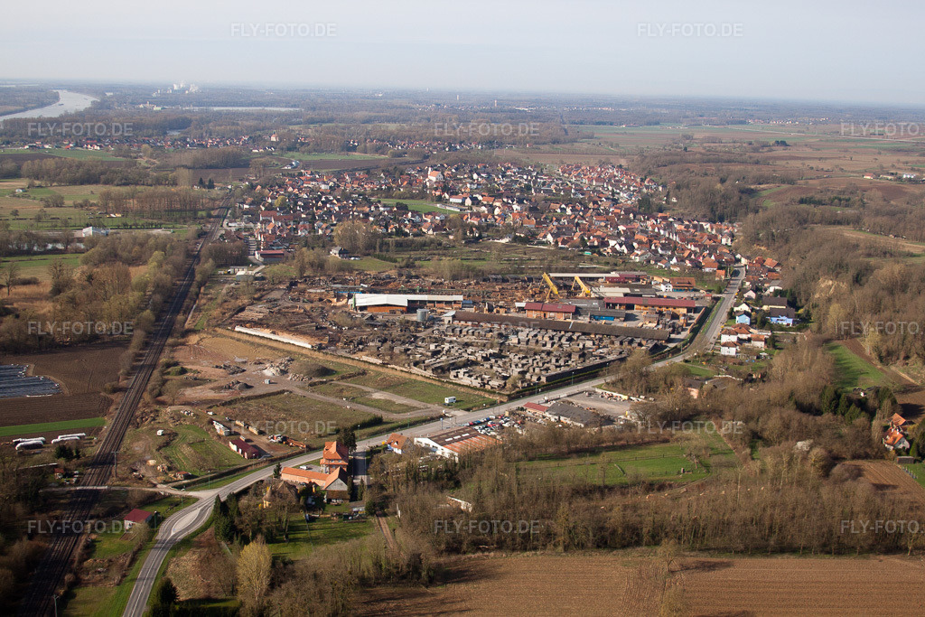 Luftbild: Ortsansicht in Mothern im Bundesland Bas-Rhin in Frankreich. Foto: IMG_25630.jpg vom 02.04.2010 durch Werner Riehm/FLY-FOTO.de