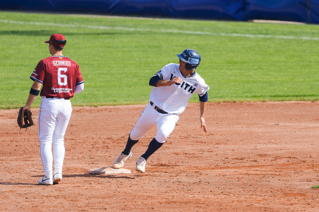HEIREG_250907_1002 | Baseball-Bundesliga, Deutsche Meisterschaft, DBL, Guggenberger Legionäre vs. Heidenheim Heideköpfe, Spiel 4, Heidenheim, Regensburg, HellensteinEnergie Ballpark - Realisiert mit Pictrs.com