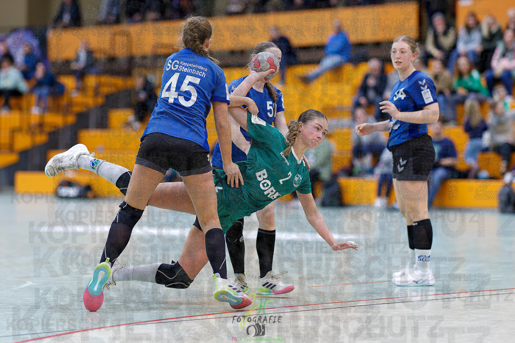 Jugenbundesliga wJB; HSG Kleenheim/Langgöns - SG Kappelwindeck/Steinbach | Jugenbundesliga wJB; HSG Kleenheim/Langgöns - SG Kappelwindeck/Steinbach am 23.11.2025 in Oberkleen (Weidig-Halle)Photo © 2025 - Jörg Heinrich - Realisiert mit Pictrs.com