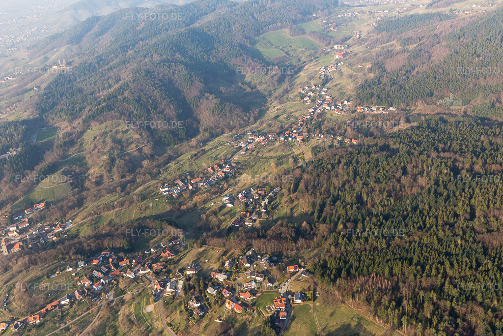 Luftbild: Laubachtal im Ortsteil Neusatz in Bühl im Bundesland Baden-Württemberg in Deutschland. Foto: IMG_097719.jpg vom 16.03.2017 durch Werner Riehm/FLY-FOTO.de