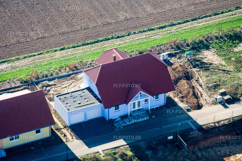 Neubaugebiet Brotäcker, Ahornweg | Luftbild: Neubaugebiet Brotäcker, Ahornweg in Steinweiler im Bundesland Rheinland-Pfalz in Deutschland. Foto: IMG_4668.jpg vom 16.11.2006 durch Werner Riehm/FLY-FOTO.de - Realisiert mit Pictrs.com