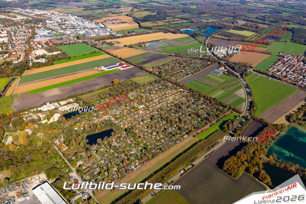 aktuelles Luftbild von Oberaugustenfeld Dachau - Luftaufnahme wurde 2018 von https://frankenair.de mittels Flugzeug (keine Drohne) erstellt.