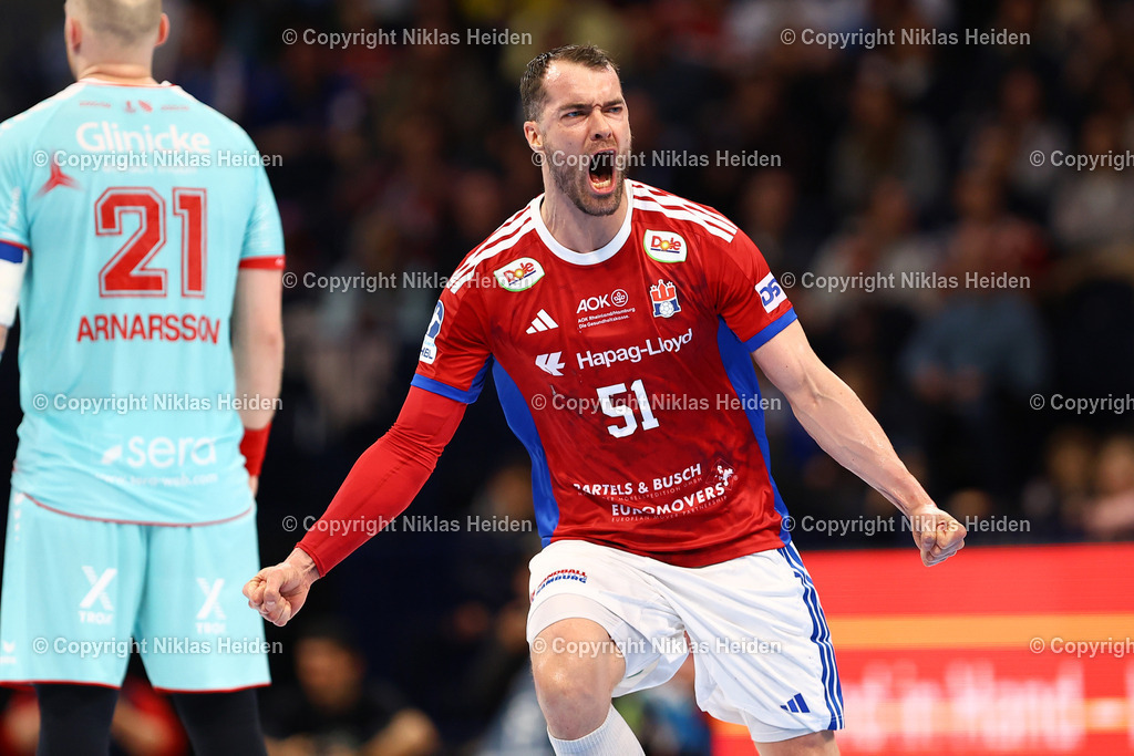 NH_HSVHamburg_MTMelsungen_HandballBundesliga_22022026 | #51 Casper Ulrich Mortensen (Handball Sport Verein Hamburg)Handball I Herren I Bundesliga (Daikin HBL) I Saison 2025-2026 I 22. Spieltag I Handball Sport Verein Hamburg - MT Melsungen I 22.02.2026 I Barclays Arena