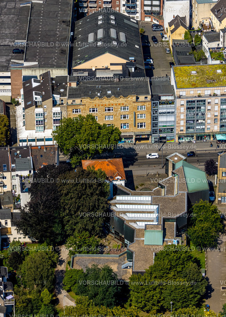 Gelsenkirchen240807927GE-Nord | Luftbild, Kunstmuseum Gelsenkirchen, Horster Straße Ecke Hochstraße, Schauburg Filmpalast Kino, Buer, Gelsenkirchen, Ruhrgebiet, Nordrhein-Westfalen, Deutschland