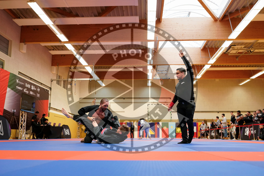 20240203PBB06401 | Fighters compete during the Brazilian Jiu-Jitsu Championship of the AJP Tour in Maintal by Frankfurt am Main, Germany, on February 2, 2024.