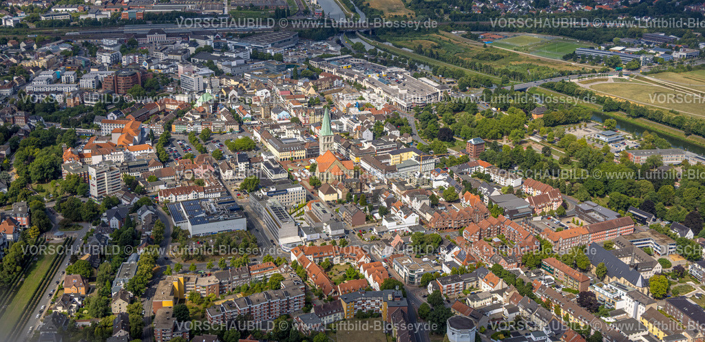 Hamm250700721Mitte | Luftbild, City Mitte und evang. Pauluskirche, Hamm, Ruhrgebiet, Nordrhein-Westfalen, Deutschland