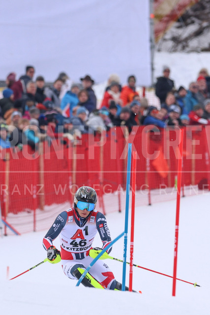 Audi FIS Ski World Cup: Men’s Slalom – Hahnenkamm Race, Kitzbuehel | Kitzbuehel, Austria, 25.Jan.26 - Alpine Skiing - FIS World Cup, Hahnenkamm Race, Slalom, men. The image shows DESGRIPPES Hugo (FRA, Dynastar).