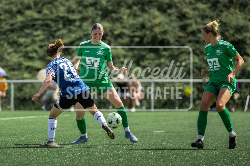 Fußball I Frauen I Freundschaftsspiel I DJK Arminia Ibbenbüren - DSC Arminia Bielefeld I 14816 | Anna Pauline Czekalla (26, DSC Arminia Bielefeld) Frieda Stockmann (16, DJK Arminia Ibbenbüren) - Realisiert mit Pictrs.com