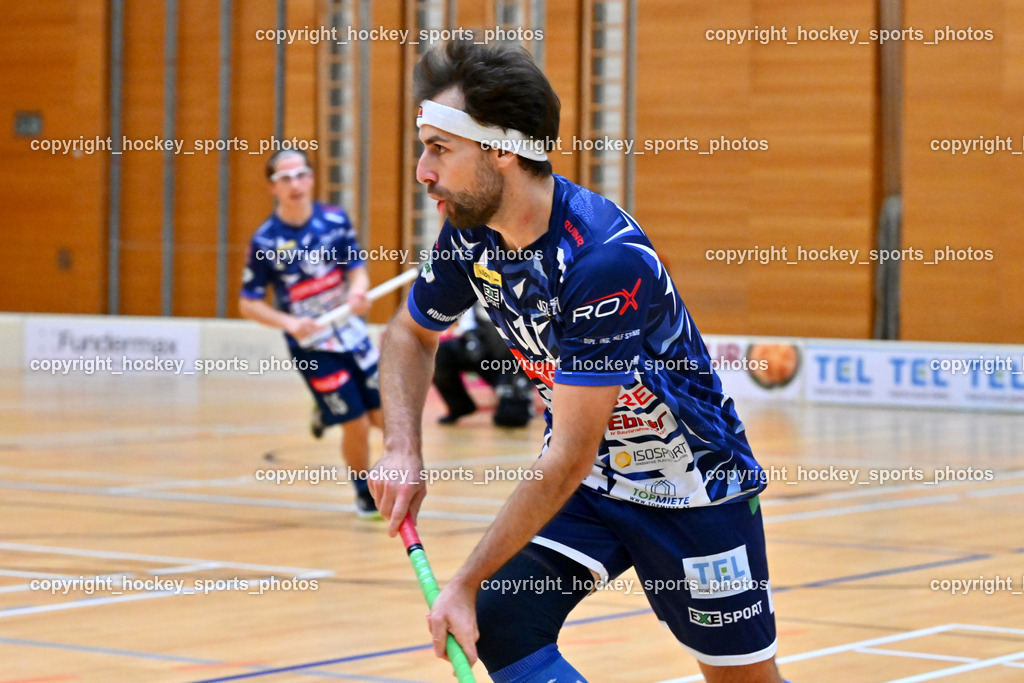 VSV Unihockey vs. SZPK Floorball | #14 Michael Klemm VSV Unihockey, VSV Unihockey vs. SZPK Floorball, VSV Unihockey vs. SZPK Floorball am 23.11.2024 in Villach (Ballspielhalle St. Martin), Austria, (Photo by Bernd Stefan)
