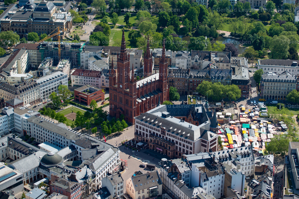3800200 | Marktkirche, Neues Rathaus und Marktplatz, Wiesbaden