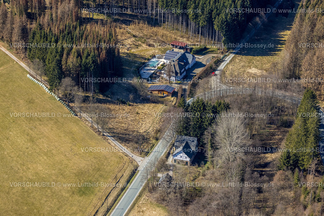 HB-Bestwig220303080 | Luftbild, Altes Forsthaus Am Roh, Landesstraße L776 in Nuttlar, Bestwig, Sauerland, Nordrhein-Westfalen, Deutschland