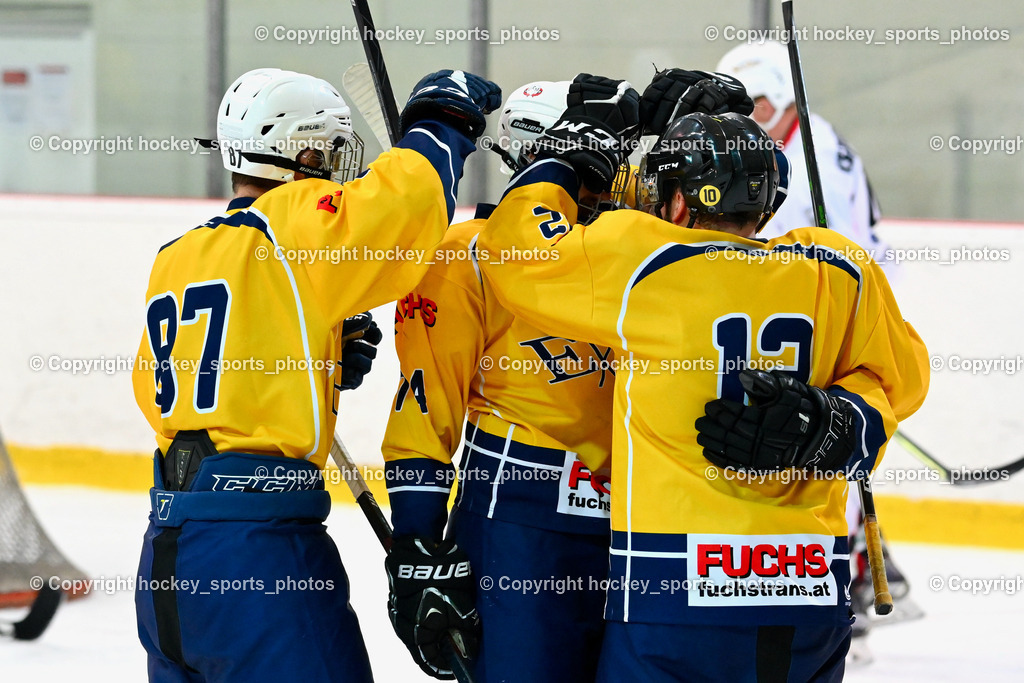 EC Feld am See vs. ELV Zauchen 15.1.2023 | Jubel ELV Zauchen Mannschaft, #87 Kopeinig Marcel, #12 Tilli Thomas