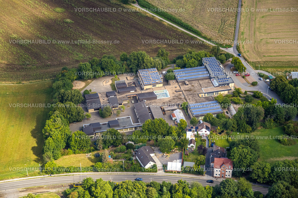 Muelheim220802091 | Luftbild, Rembergschule mit Solardach, Holthausen - West, Mülheim an der Ruhr, Ruhrgebiet, Nordrhein-Westfalen, Deutschland