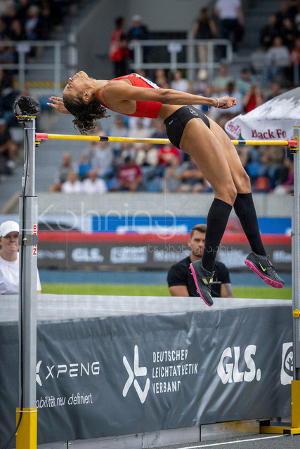 Deutsche Leichtathletik-Meisterschaften; Bochum-Wattenscheid, 26.07.2026 | Hochspringerin Anna-Elisabeth Ehlers (TSV&nbsp;Bayer&nbsp;04&nbsp;Leverkusen); Deutsche Leichtathletik-Meisterschaften am 26.07.2026 im Lorheide-Stadion, Bochum-Wattenscheid (Nordrhein-Westfalen).