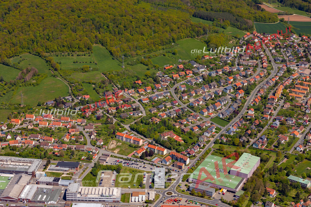 aktuelles Luftbild von  Ebern  - Luftaufnahme wurde 2019 von https://frankenair.de mittels Flugzeug (keine Drohne) erstellt.