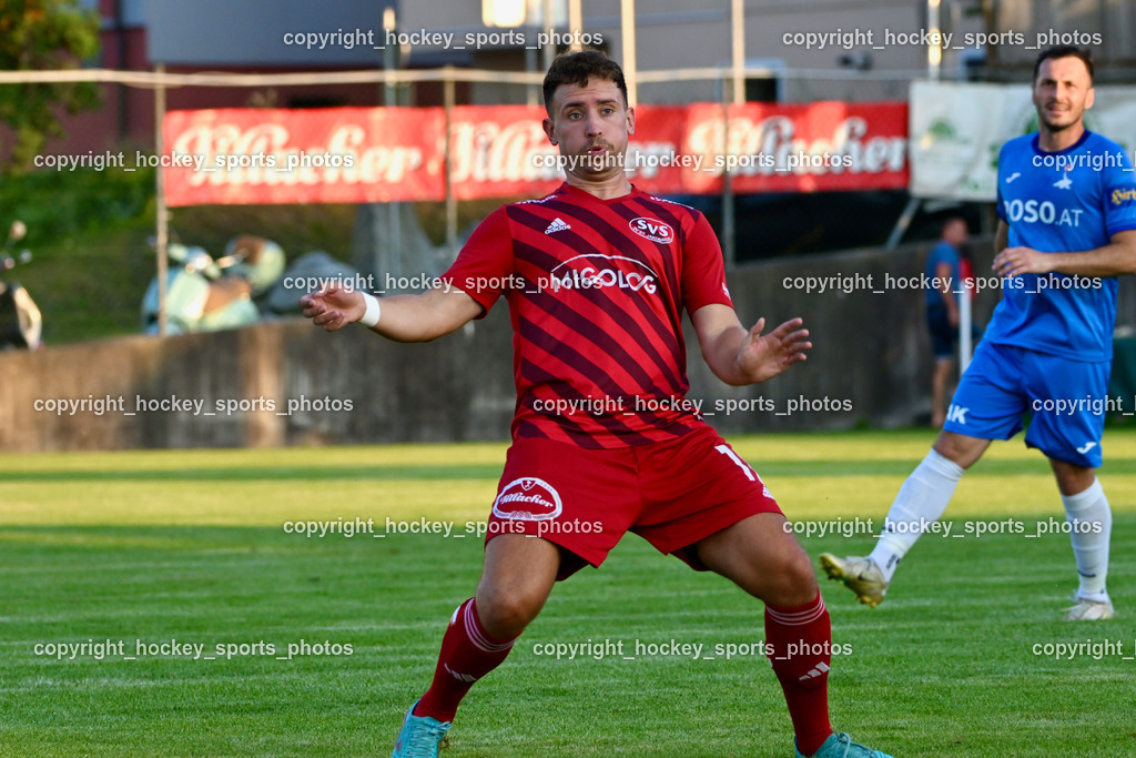 SV St.Jakob vs. SAK | #18 Raimund Valtiner St.Jakob, SV St.Jakob vs. SAK, SV St.Jakob vs. SAK am 23.08.2024 in St. Jakob im Rosenthal (Sportplatz St. Jakob), Austria, (Photo by Bernd Stefan)