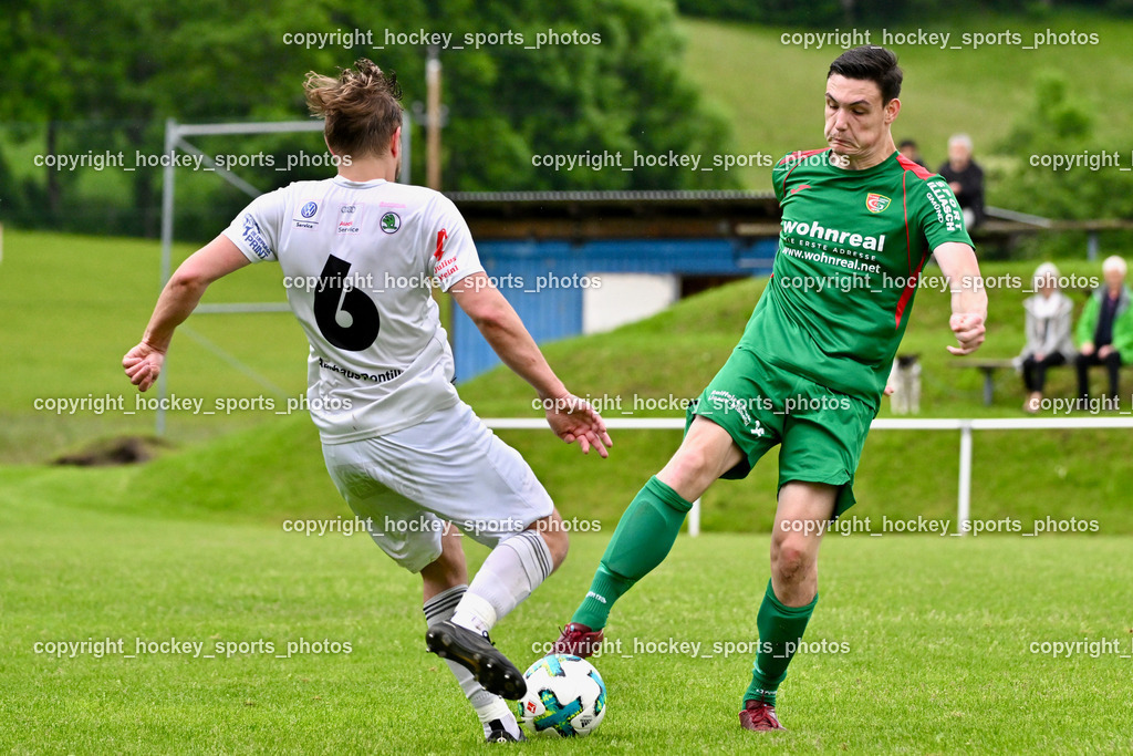 FC ASKÖ Gmünd vs. Rapid Lienz  | #6 Florian Unterweger Rapid Lienz, #19 Nico Payer ASKÖ Gmünd, FC ASKÖ Gmünd vs. Rapid Lienz , FC ASKÖ Gmünd vs. Rapid Lienz  am 02.06.2024 in Gmünd (Sportplatz Gmünd), Austria, (Photo by Bernd Stefan)