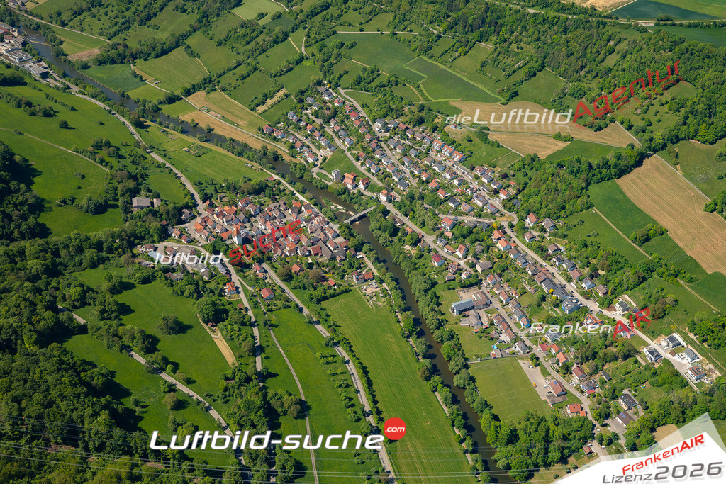 Schöne Luftaufnahme als Geschenk in Morsbach Künzelsau - Die Luftbildaufnahme wurde 2025 vom UL-Flugzeug heraus erstellt ( keine Drohne ) - Hochauflösende Luftaufnahme -Nicht vergleichbar mit Google Maps oder Satelittenbilder- Die Geschenkidee !Mit Lizenz und Bildrechte bestellbar