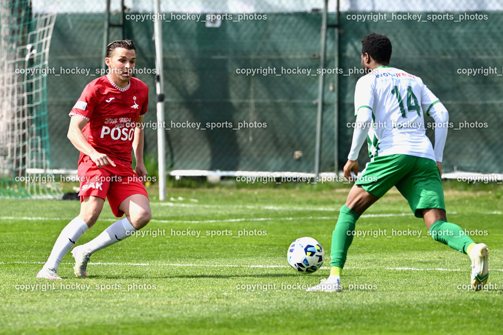 SV Donau Klagenfurt vs. SAK | #77 Luka Gajic SAK, #14 Boyo Jarjue SV Donau,  SV Donau Klagenfurt vs. SAK, SV Donau Klagenfurt vs. SAK am 11.04.2026 in Klagenfurt (Sportplat Donau ), Austria, (Photo by Bernd Stefan)