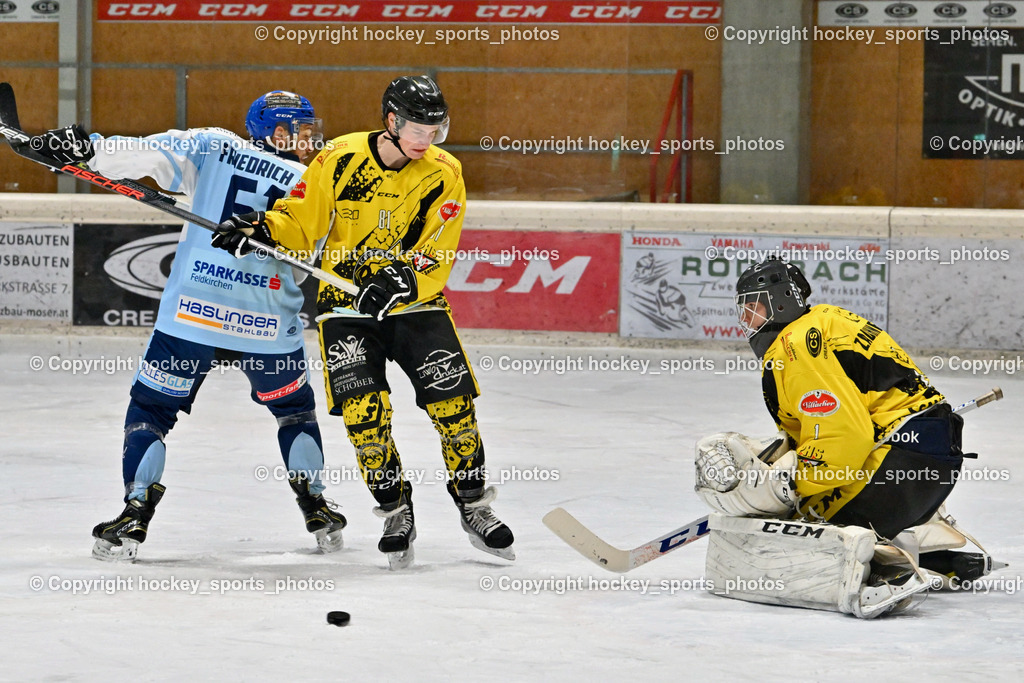 EC Spittal Hornets vs. ESC Steindorf 7.12.2022 | #61 Friedrich Daniel, #81 Sivec Peter Paul, #1 Zauchner Rene