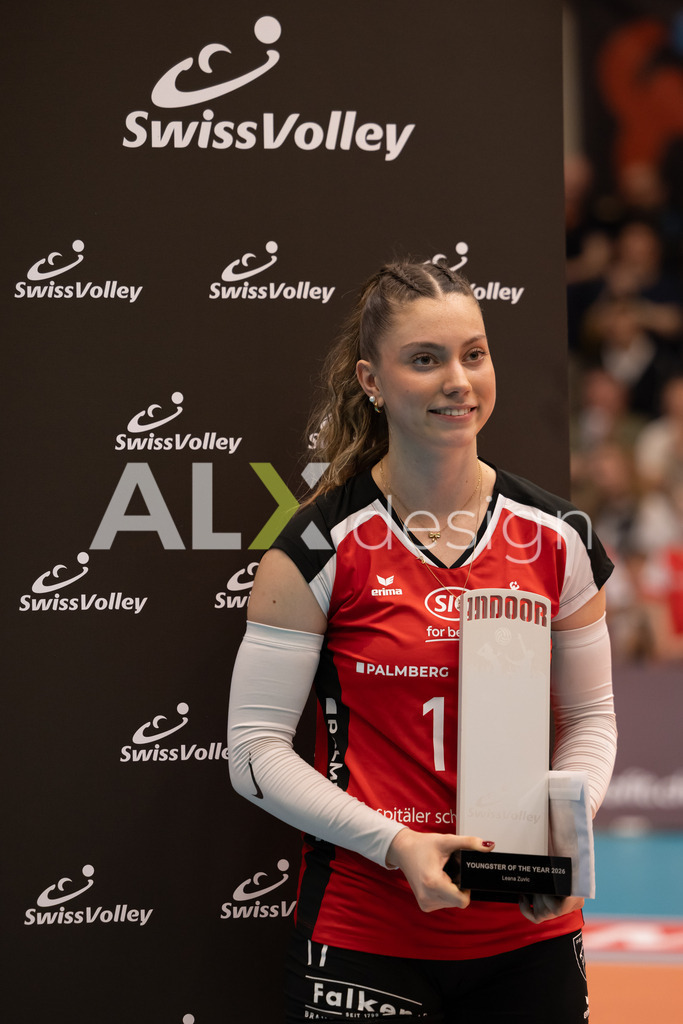 Volleyball I Frauen I Saison 2025-2026 I Volleyball NLA | Women I  Playoffs Finals 2/5 I  VC Kanti Schaffhausen - viteos NUC I  10.04.2026 | 17 Leana Zuvic (CH) (VC Kanti Schaffhausen) - Aussen - Realisiert mit Pictrs.com