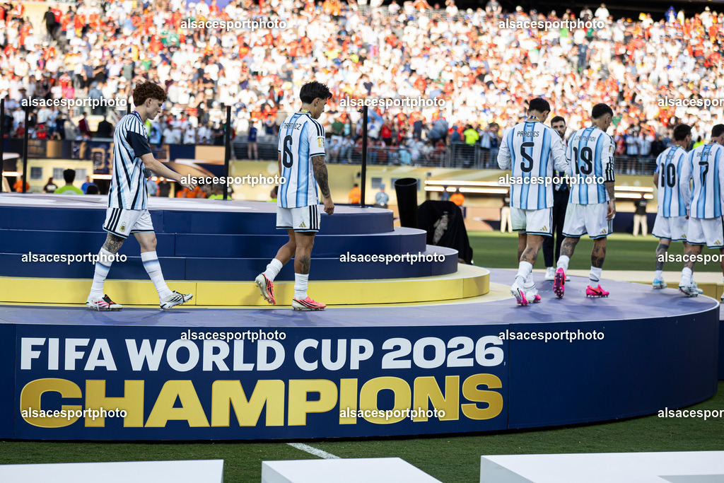 FOOTBALL : Argentine vs Espagne – Finale de la Coupe du Monde FIFA 2026. New York New Jersey Stadium, East Rutherford, New Jersey, États-Unis. 19/07/2026. | cérémonie de clôture et à la remise des trophées à l'issue de la finale entre l'Argentine et l'Espagne au New York New Jersey Stadium d'East Rutherford, New Jersey, États-Unis, le 19 juillet 2026.