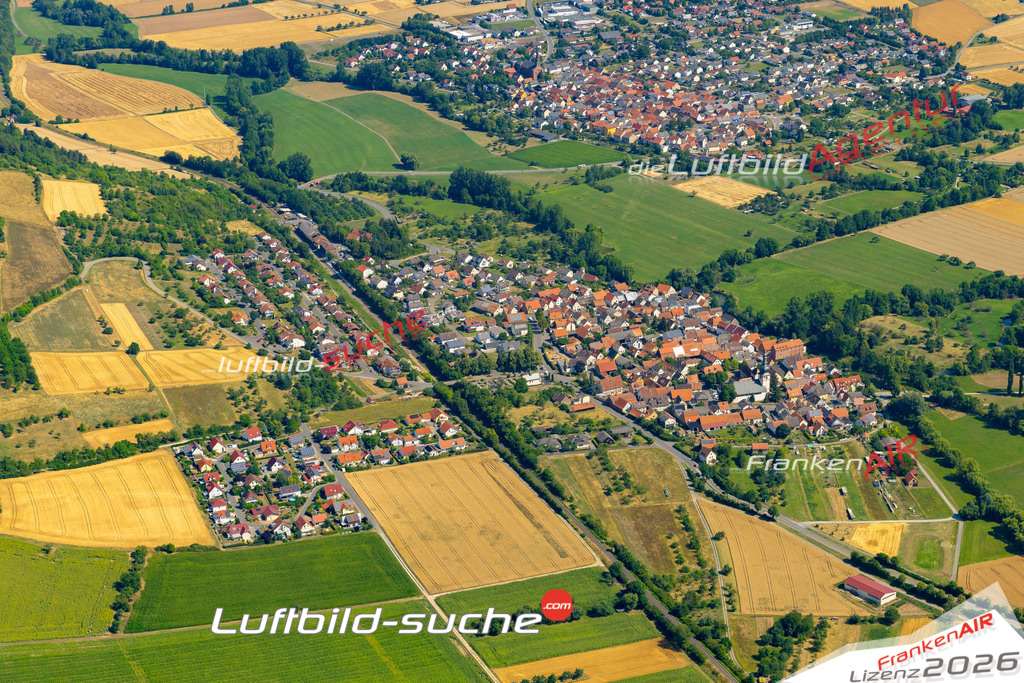 Das Luftbild zeigt : Hochhausen Tauberbischofsheim - Die Luftaufnahme wurde 2023 vom UL-Flugzeug aus erstellt ( keine Drohne ) - Hochauflösende Luftaufnahme - Für grossformatige Ausdrucke geeignet. Die Geschenkidee !Mit Lizenz und Bildrechte bestellbar