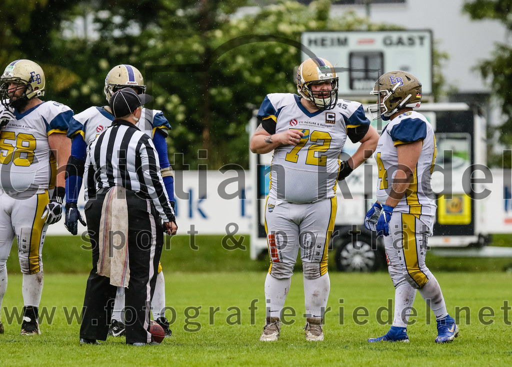 2022-05-29_044_Erding_Bulls_gegen_Nuernberg_Rams | Erding, Deutschland, 29.05.2022:
Fußball, Regionalliga 2022, 5. Spieltag, Erding Bulls gegen Nürnberg Rams, Endergebnis: 10:16

Alexander Stacke (Erding Bulls, #72)

Foto: Christian Riedel / fotografie-riedel.net