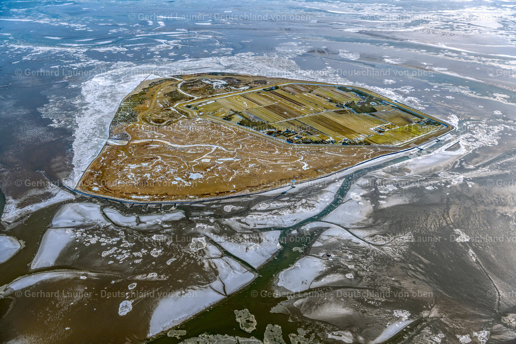 4044454 | winterliches Neuwerk, Nationalpark Hamburgisches Wattenmeer