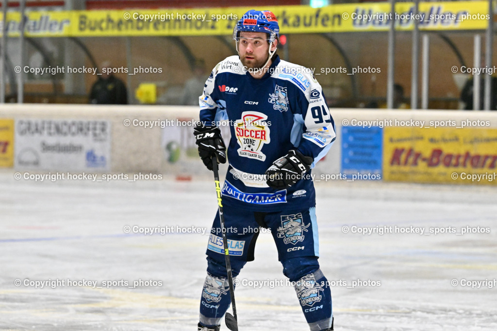 EC Hornets Spittal vs. ESC Steindorf 23.2.2024 | #95 GELFANOV RUSLAN ESC Steindorf, EC Hornets Spittal vs. ESC Steindorf 23.2.2024, EC Hornets Spittal vs. ESC Steindorf 23.2.2024 am 23.02.2024 in Spittal an der Drau (Eissportzentrum Spittal), Austria, (Photo by Bernd Stefan)