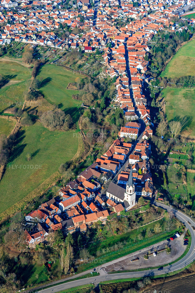 Luftbild: Hinterstädtel von Süden in Jockgrim im Bundesland Rheinland-Pfalz in Deutschland. Foto: IMG_23313.jpg vom 02.12.2009 durch Werner Riehm/FLY-FOTO.de