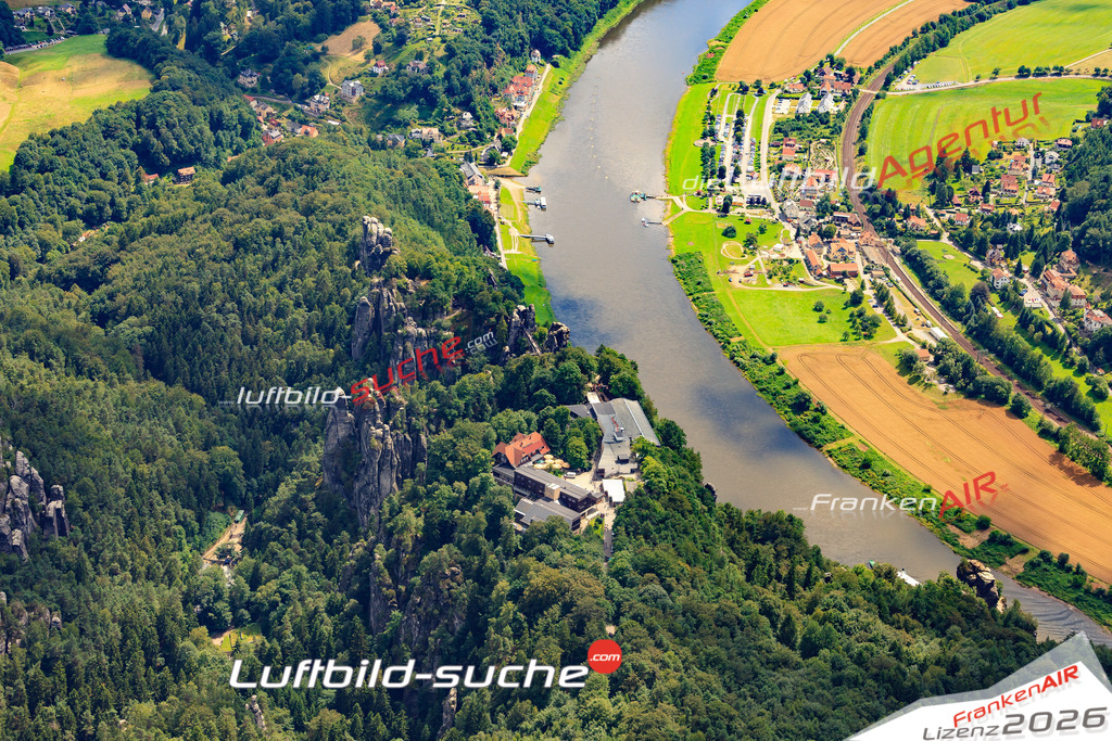 Die Luftaufnahme Saechsische_schweiz - Rathen wurde vom UL-Flugzeug (keine Drohne) aus fotografiert.Hohe Druck- Auflösung-die Geschenkidee!