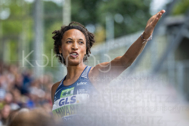 Deutsche Leichtathletik-Meisterschaften; Bochum-Wattenscheid, 26.07.2026 | Malaika Mihambo (LG Kurpfalz) gestikuliert im Weitsprung-Finale der Frauen; Deutsche Leichtathletik-Meisterschaften am 26.07.2026 im Lorheide-Stadion, Bochum-Wattenscheid (Nordrhein-Westfalen).
