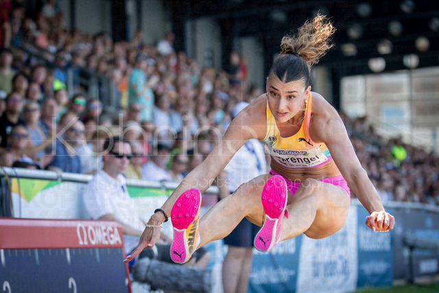 Multisport Event; Ratingen, 28.06.2026 | RATINGEN, GERMANY - JUNE 28, 2026 : Sandrina Sprengel (GER / Germany) competing in the heptathlon’s long jump during the Multisport Event at Stadion Ratingen on June 28, 2026 in Ratingen, Germany.